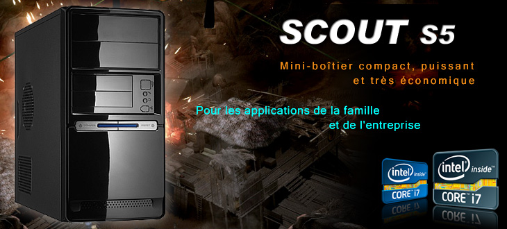 Keynux Scout S5 - Ordinateur assemblé avec Intel Core i7 ou Core i7 Extreme Edition, 3 disques durs internes, carte graphique nVidia ou ATI, deux cartes graphiques en SLI, cartes OpenGL Quadro FX