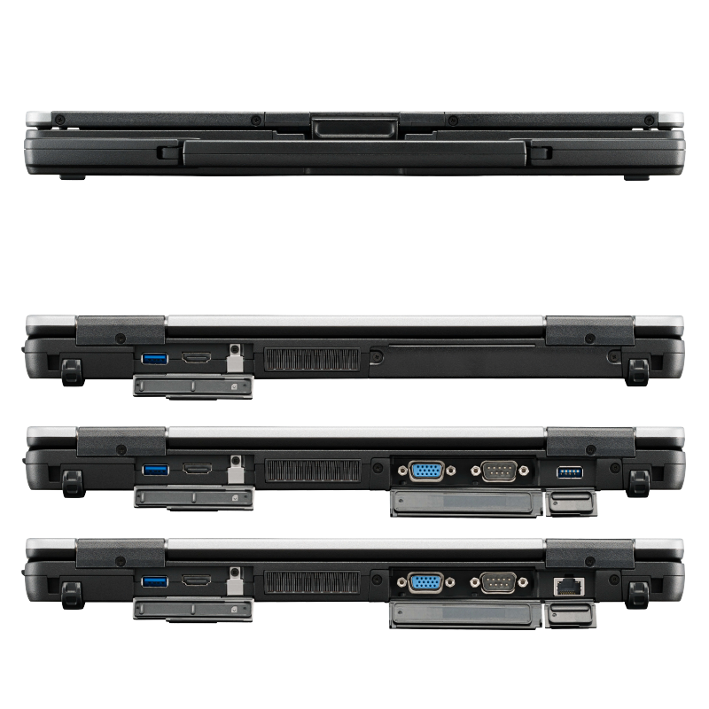 KEYNUX Toughbook FZ55-MK1 FHD Toughbook FZ55 Full-HD - FZ55 HD assemblé sur mesure - Face avant et face arrière (baie modulaire arrière)